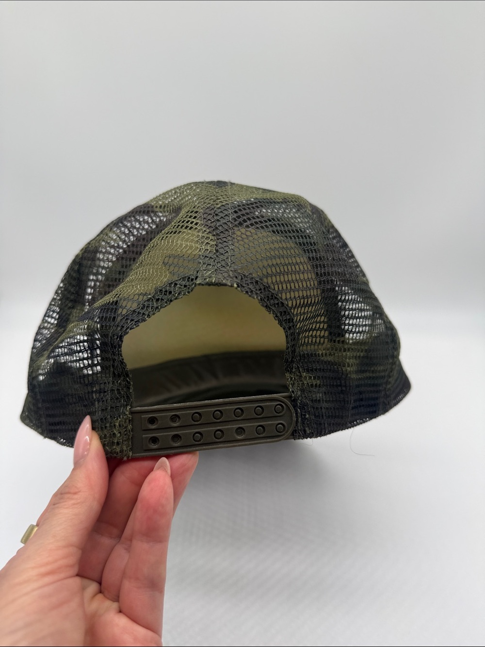 Camo Camouflage Green Gold Glitter Heart Football Trucker Adjustable Hat Cap - Picture 4 of 8